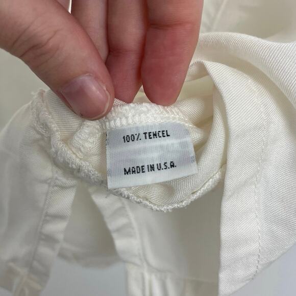 Bryn Walker Boxy Cropped Tencel Lagenlook Oversized Basic Lightweight Top Small - Picture 7 of 9